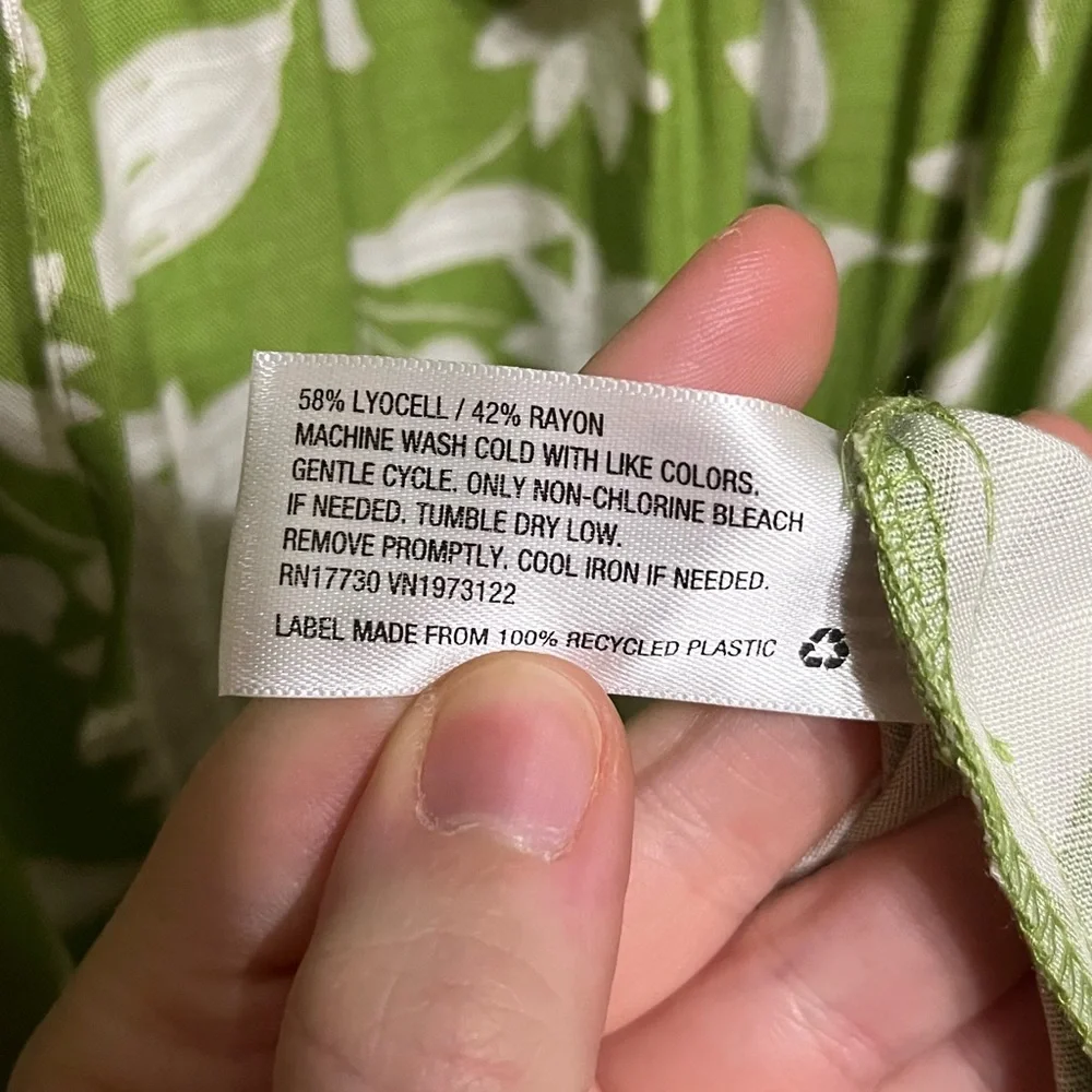 Ava & Viv Green Floral Midi Dress - Picture 5 of 5